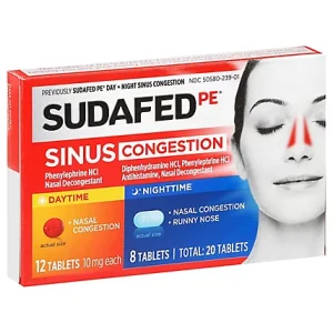 Sudafed Decongestant Tablets – Maximum Strength